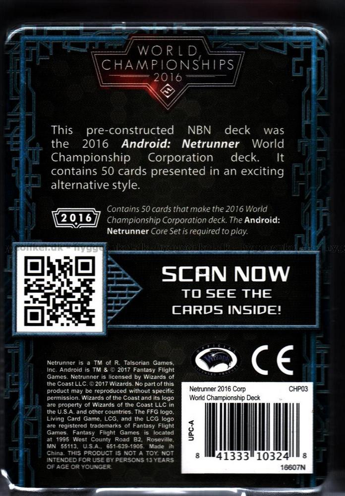 Netrunner – 2016 World Champion Corp Deck (Controlling the Message)