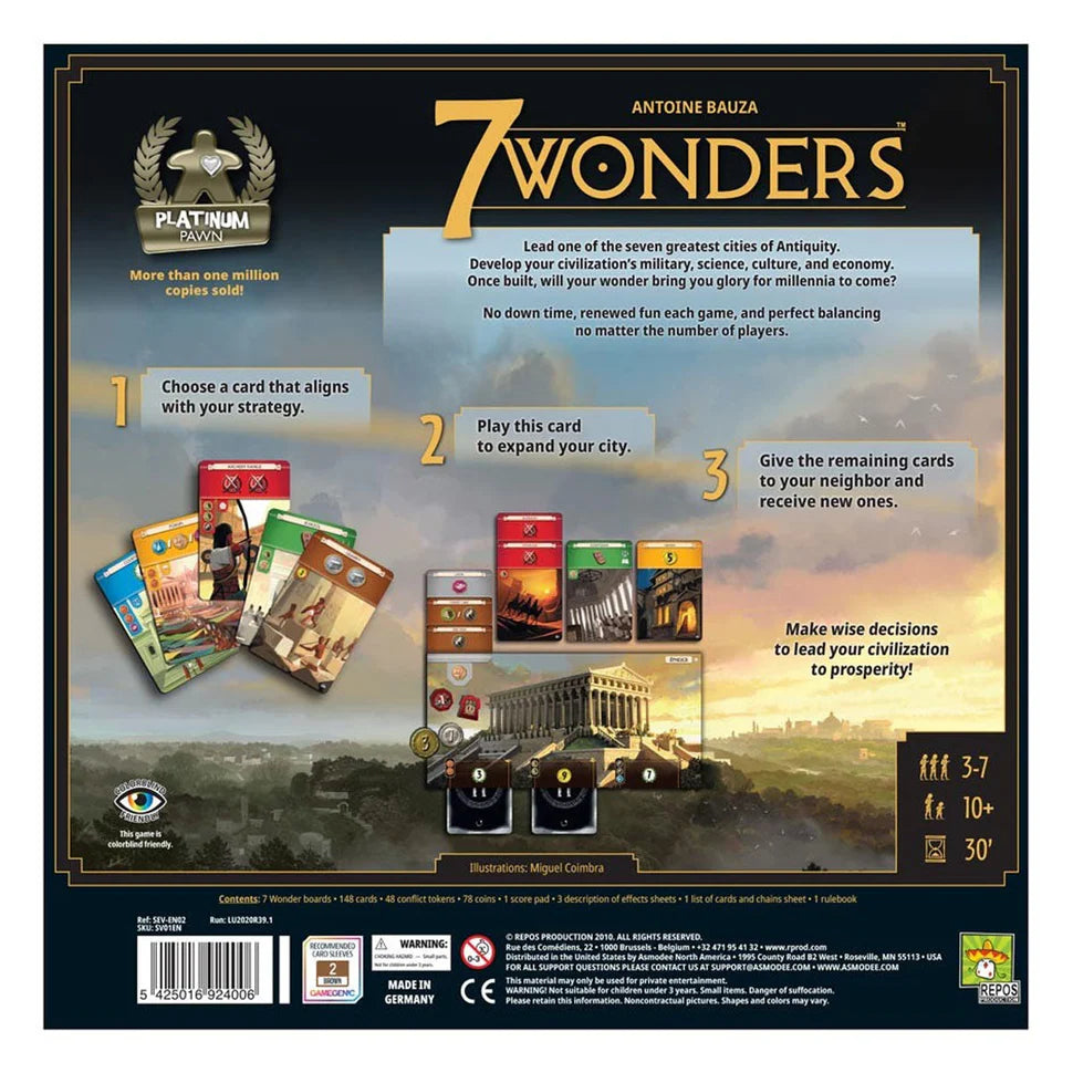 7 Wonders: New Edition – Board Game (Second Edition) Repos Production
