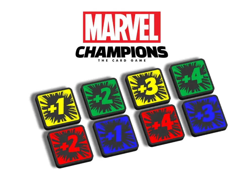 Marvel Champions Stat Boost Token Set – +1/+2 and +3/+4 BuytheSameToken