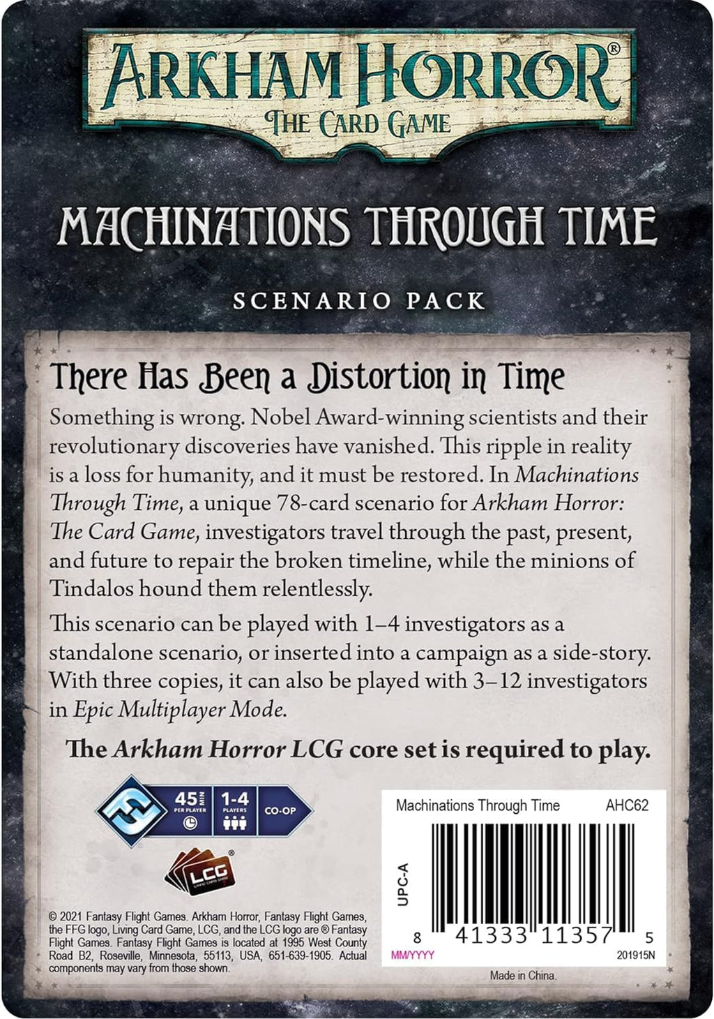 Arkham Horror: The Card Game – Machinations Through Time (Scenario Pack)