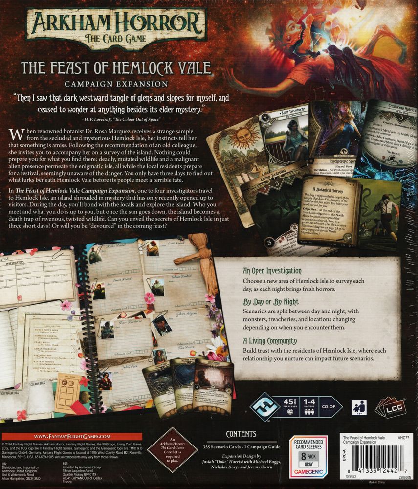 Arkham Horror The Feast of Hemlock Vale Campaign Expansion - Critical Draw
