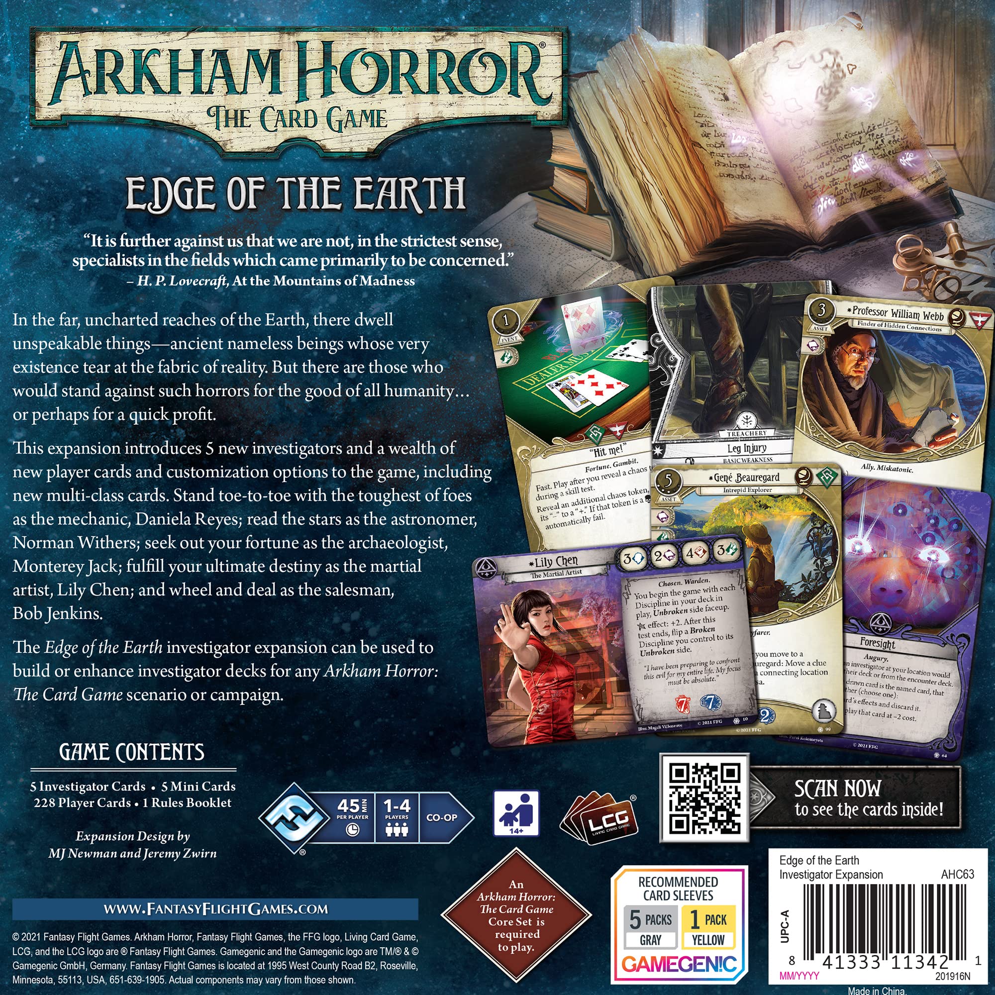 Arkham Horror: The Card Game Edge of the Earth Investigator Expansion Arkham Horror: The Card Game Edge of the Earth Investigator Expansion