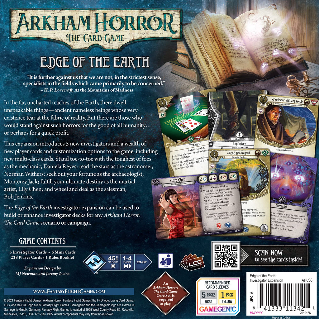 Arkham Horror: The Card Game – Edge of the Earth Investigator Expansion - End State Games