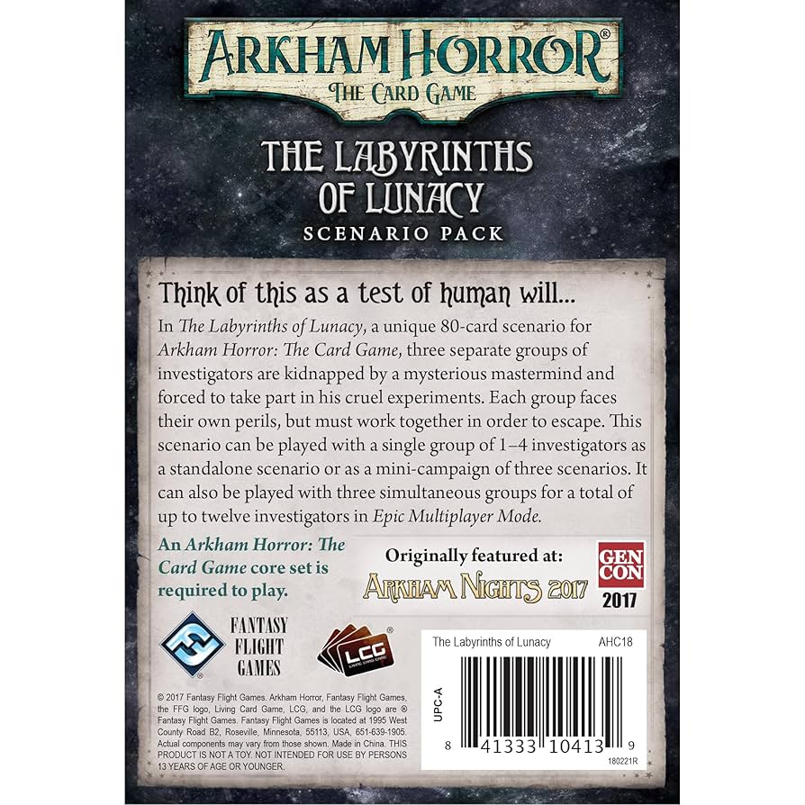 Arkham Horror: The Card Game – Labyrinths of Lunacy (Scenario Pack) - End State Games