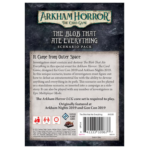 Arkham Horror: The Card Game – The Blob That Ate Everything (Scenario Pack)