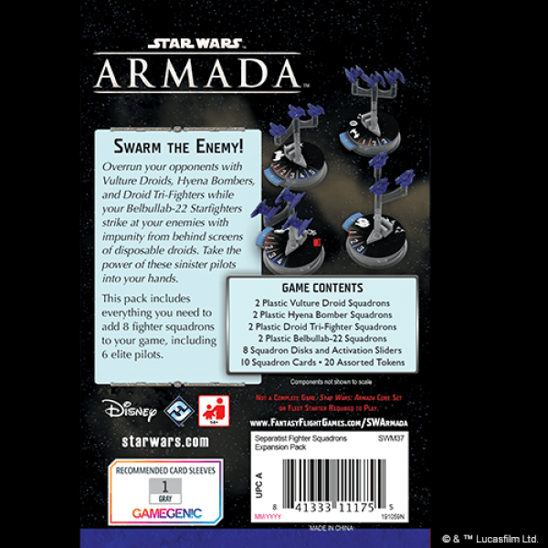 Star Wars: Armada – Separatist Fighter Squadrons Expansion Pack - End State Games